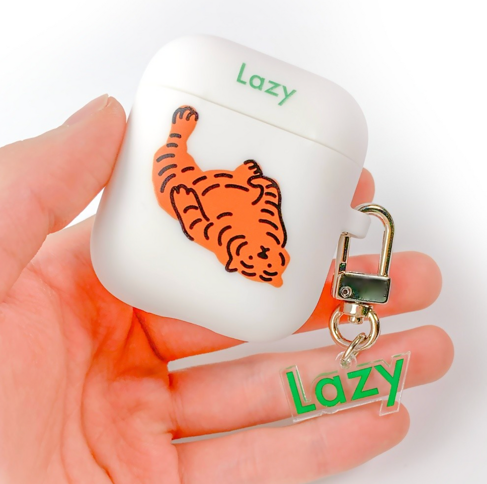 縮圖：Muzik Tiger Lazy Typography Keyring 鑰匙扣