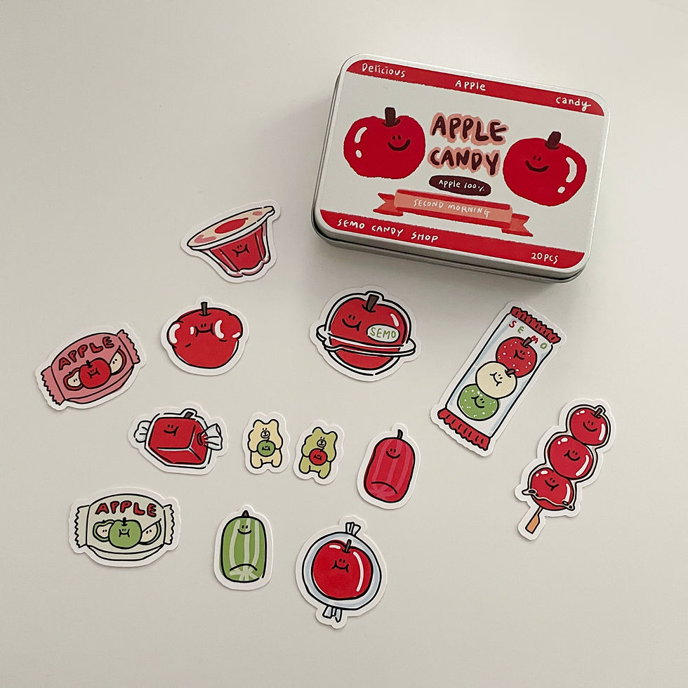 縮圖：【現貨】Second Morning Semo Sweety Stickers Tin Case Set 貼紙套裝