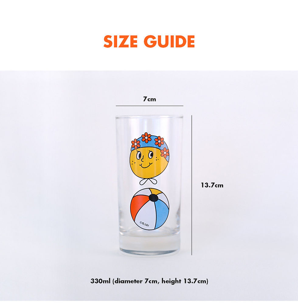 縮圖：O,LD! Flower swimming cap Glass 330ML 玻璃杯