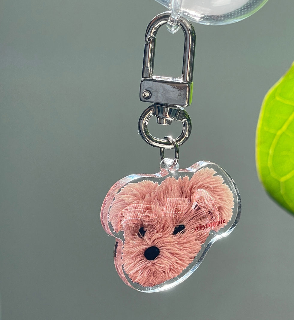縮圖：Byemypie x Puppy Puppy Keyring 鑰匙扣