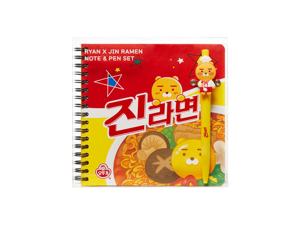 縮圖：Kakao Friends x Jin 拉麵 Ryan Note Pen Set 筆記套裝