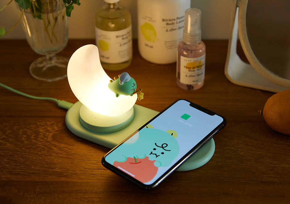 縮圖：Kakao Friends Jordy Night Light & Wireless Charger  夜燈多功能充電器