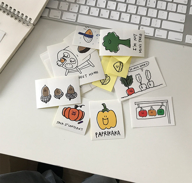 縮圖：Second Morning Vegetable Market Sticker 蔬果貼紙（19p）