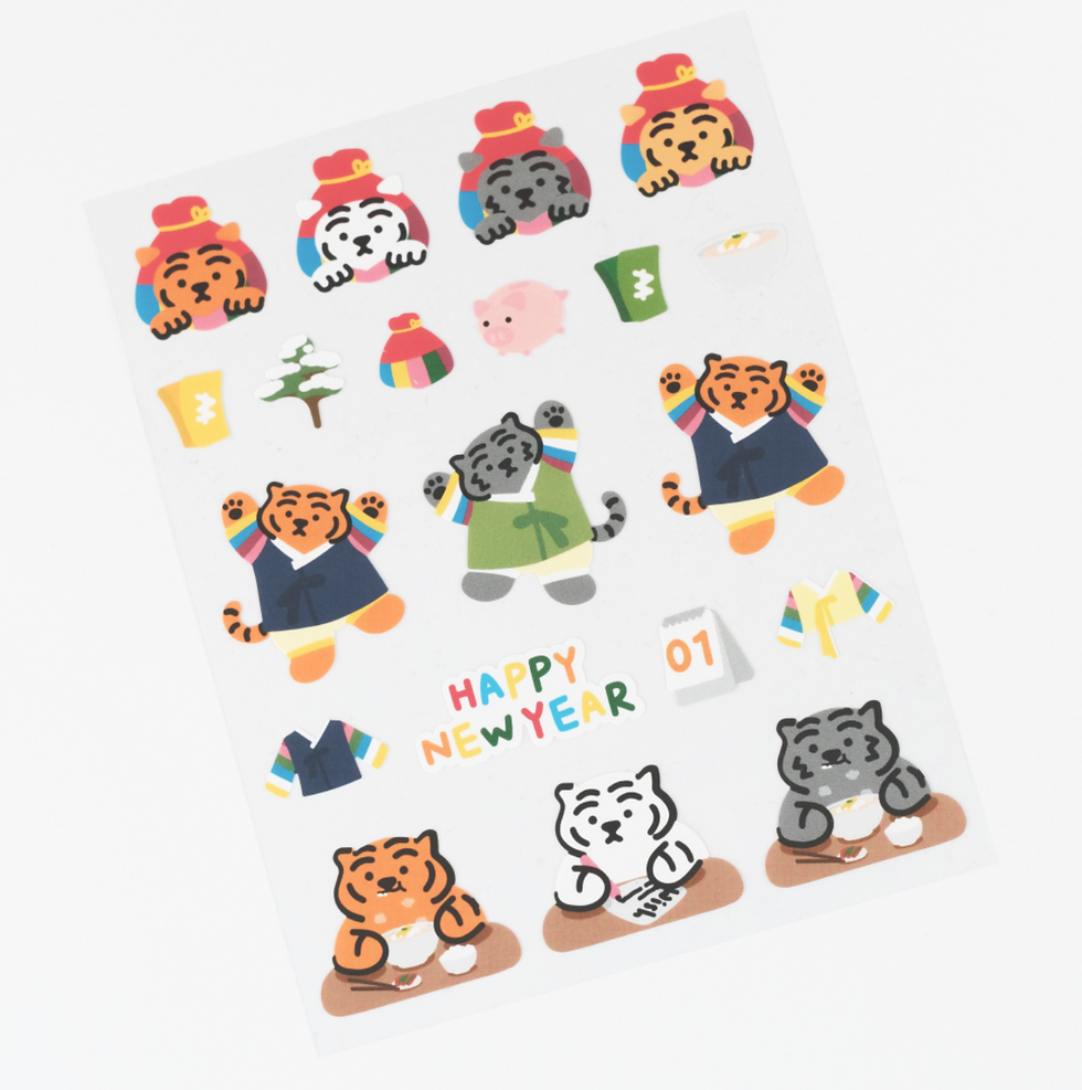 縮圖：Muzik Tiger Daily Tiger Stickers 06-11 日常貼紙 (1p)