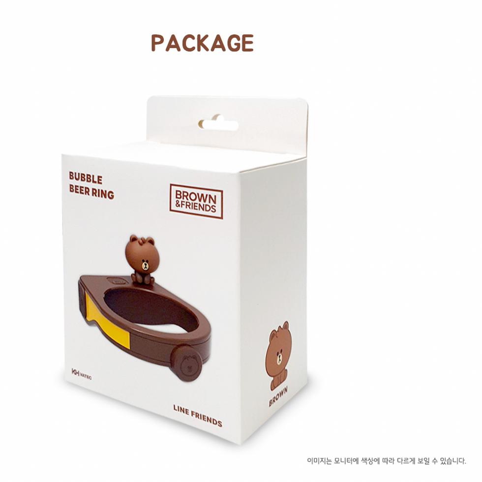 縮圖：Line Friends Brown Bubble Beer Ring Foam Maker 啤酒起泡器