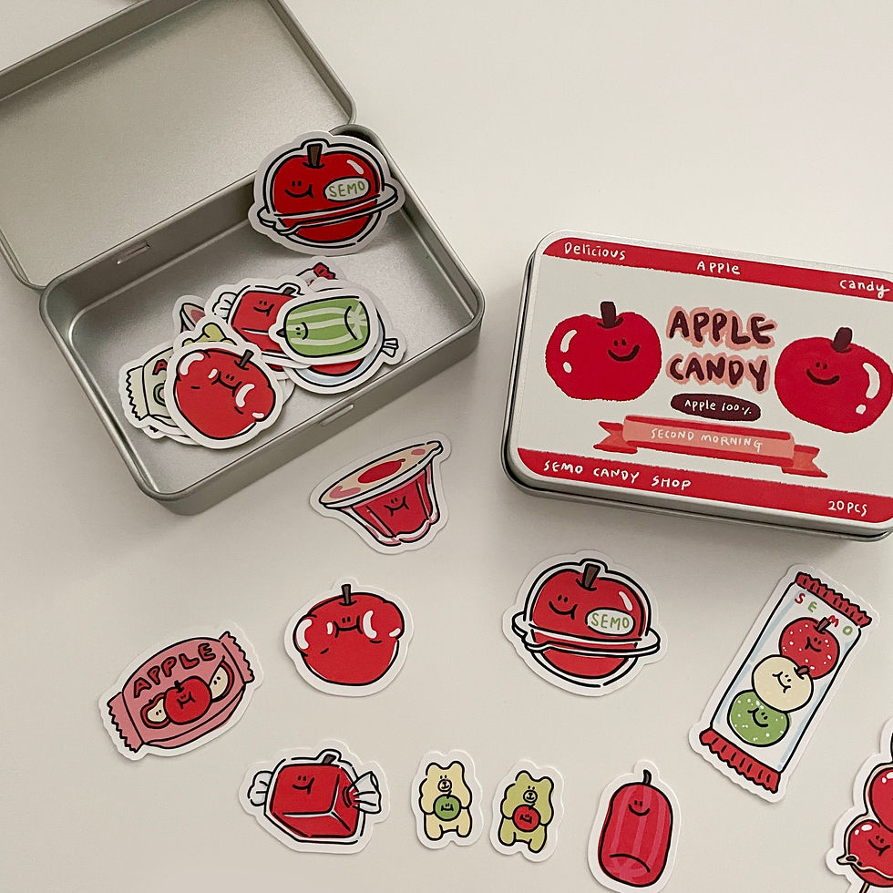 縮圖：【現貨】Second Morning Semo Sweety Stickers Tin Case Set 貼紙套裝