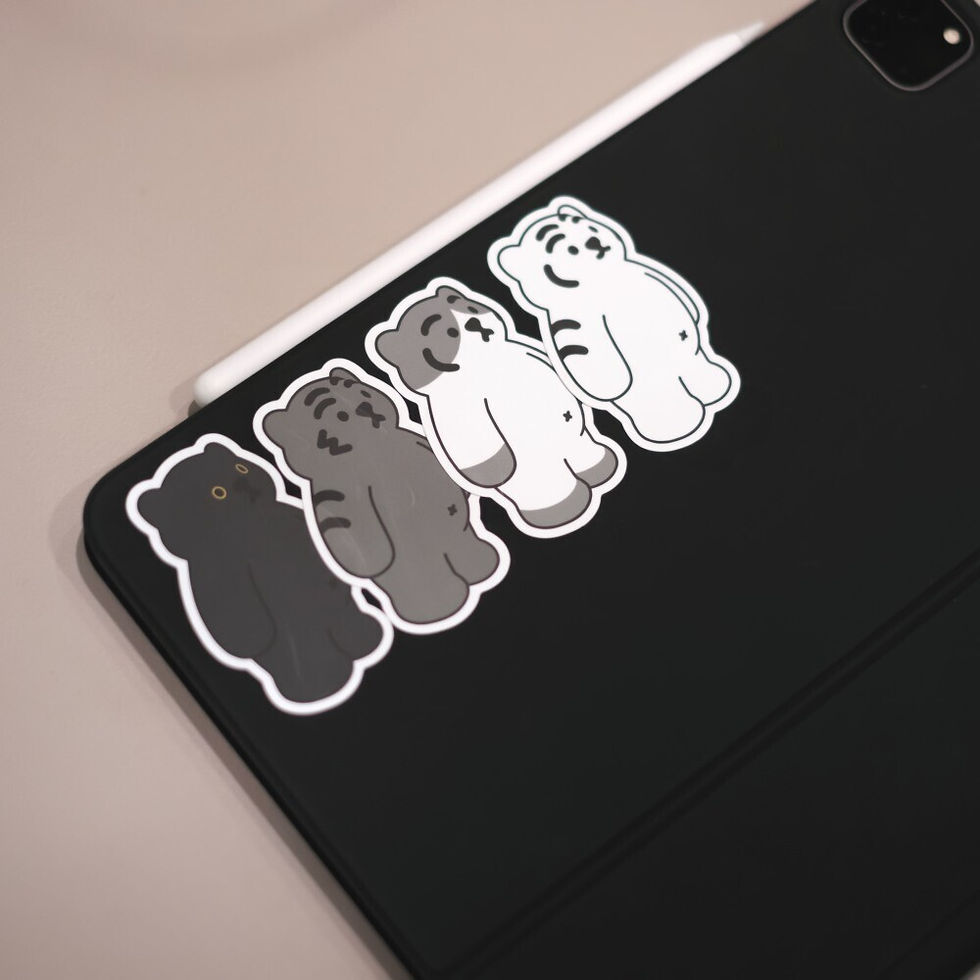 縮圖：Muzik Tiger Big Removable Stickers Stickers 01 貼紙 (11pcs)