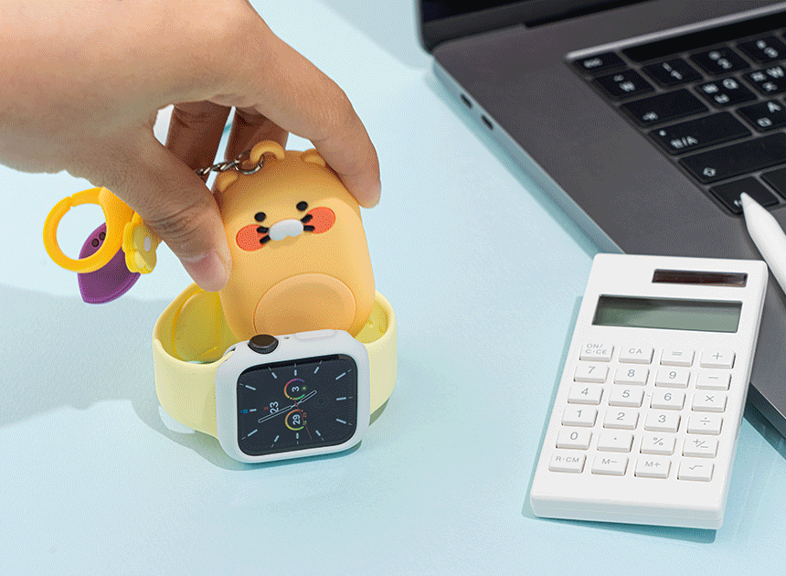 縮圖：Kakao Friends Ryan/Apeach/春植 Watch Tok Apple Watch Portable Battery 智能手錶充電器