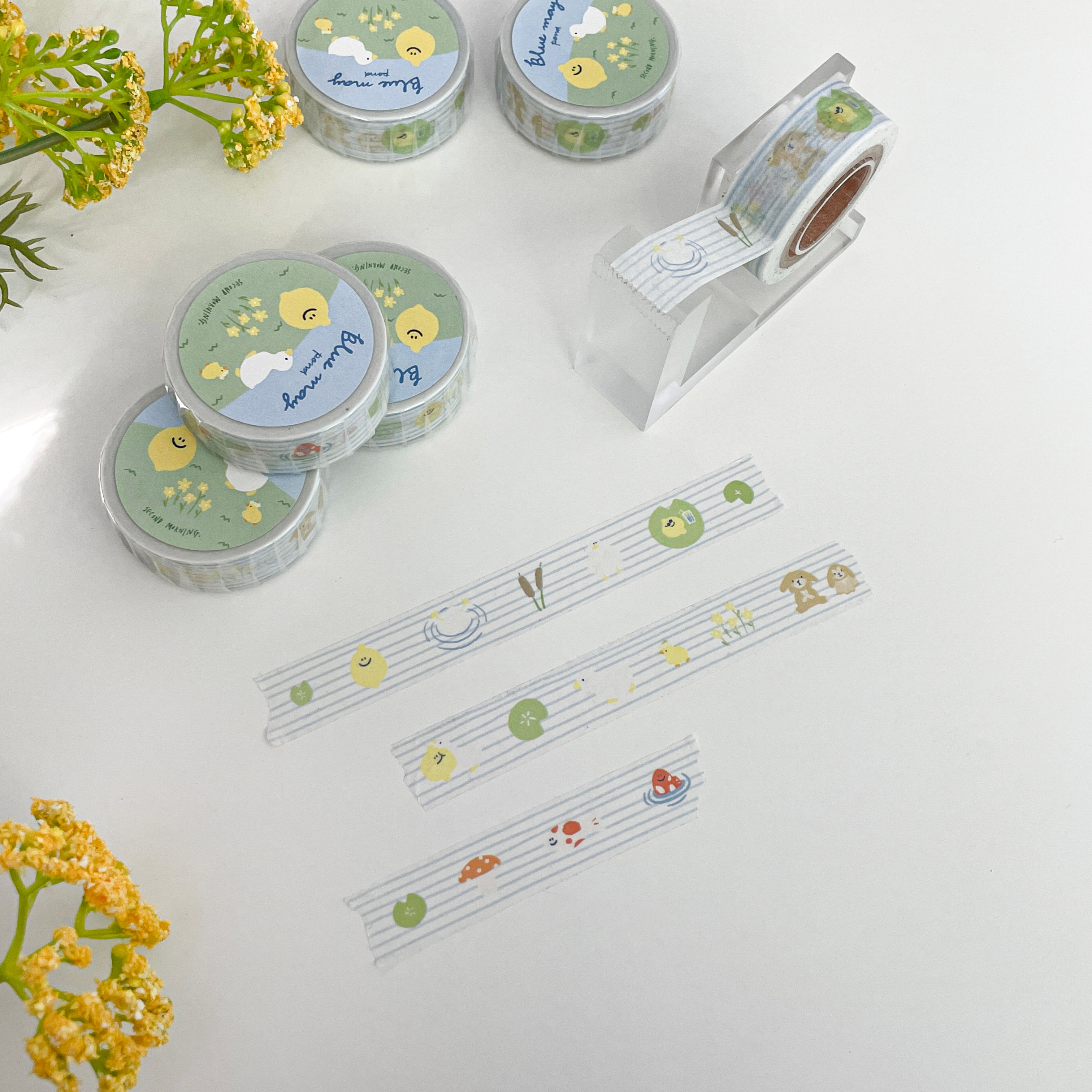 Second Morning Blue May Masking Tape - pond 限量版紙膠帶