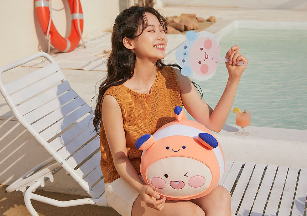 縮圖：Kakao Friends Apeach Ocean Vibe Cooling Pillow 抱枕