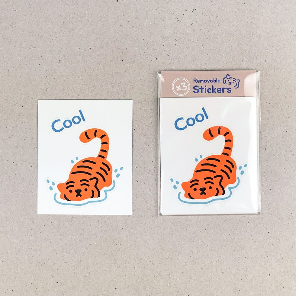 縮圖：Muzik Tiger Cool Tiger Removable Stickers 貼紙(3p)