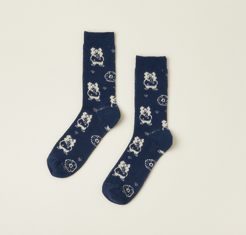 縮圖：Dinotaeng Papa Quokka Nordic Socks 長襪