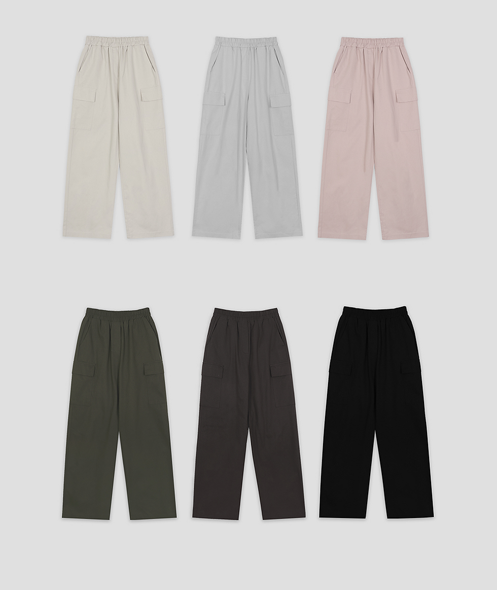 縮圖：[Slowand] #Slowmade Wide Banding Cargo Pants (+Long ver)（6色）