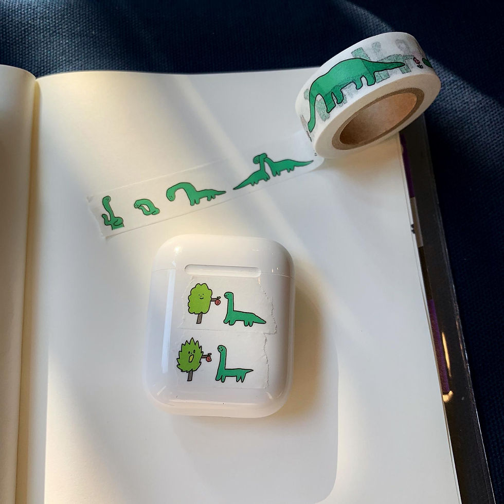 縮圖：【現貨】Joguman Studio Observing Brachio Masking Tape 小腕龍觀察日記紙膠帶