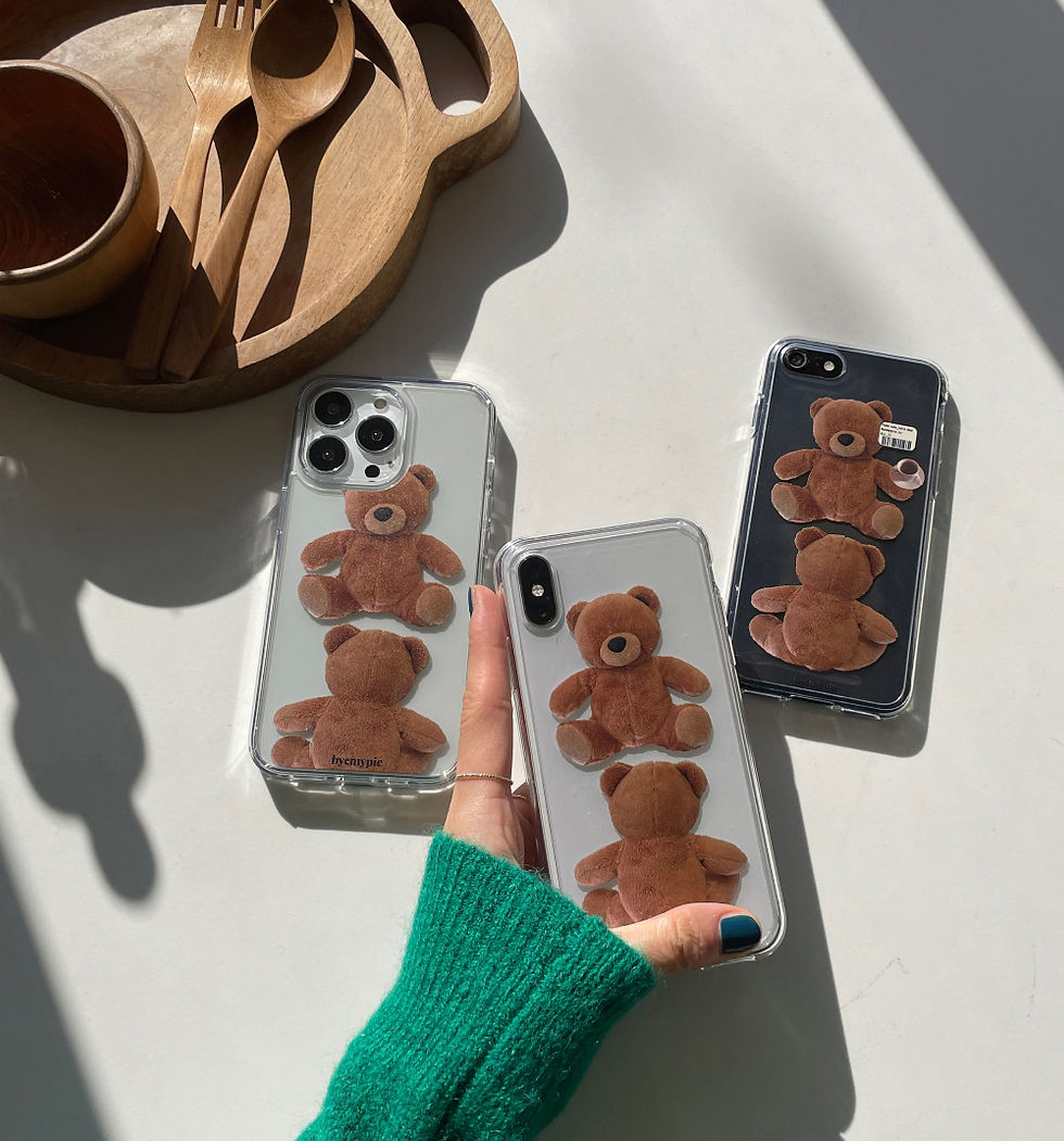 縮圖：Byemypie x Latte Bear Hard Jelly Case 手機保護殼