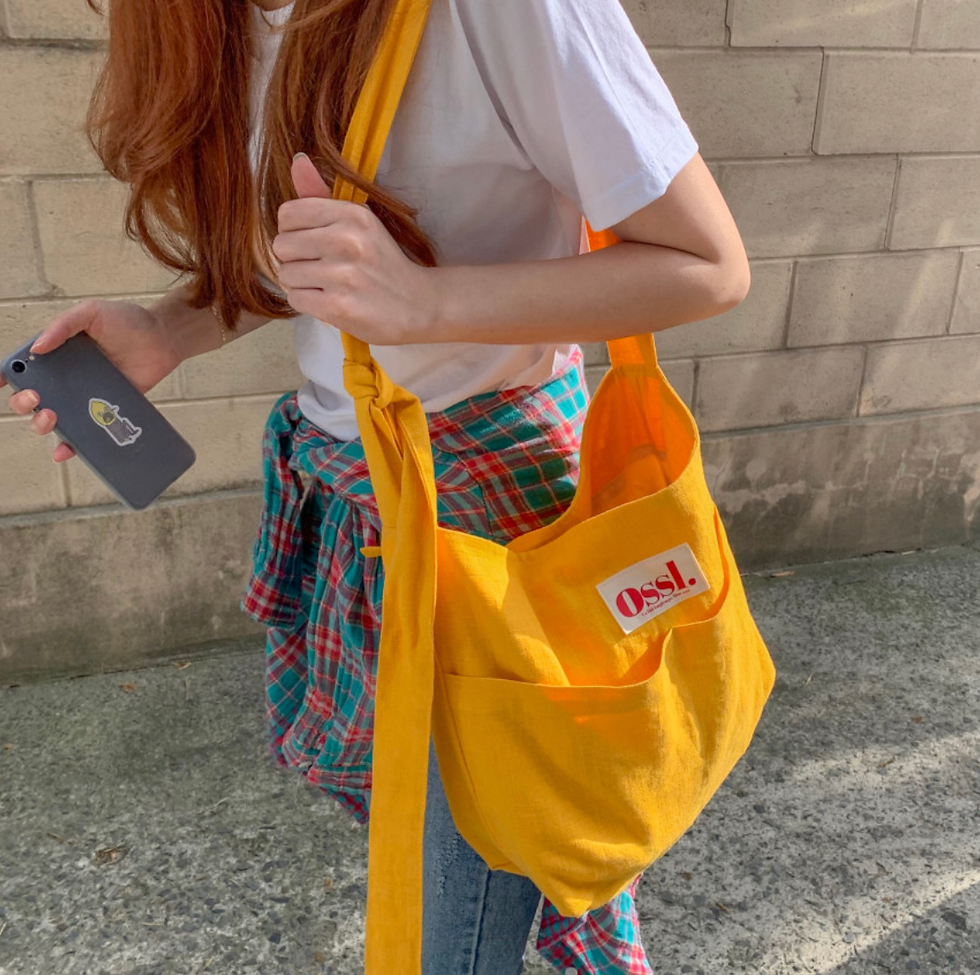 縮圖：Ossl Handmade Bundle bag 手工麻布肩背包
