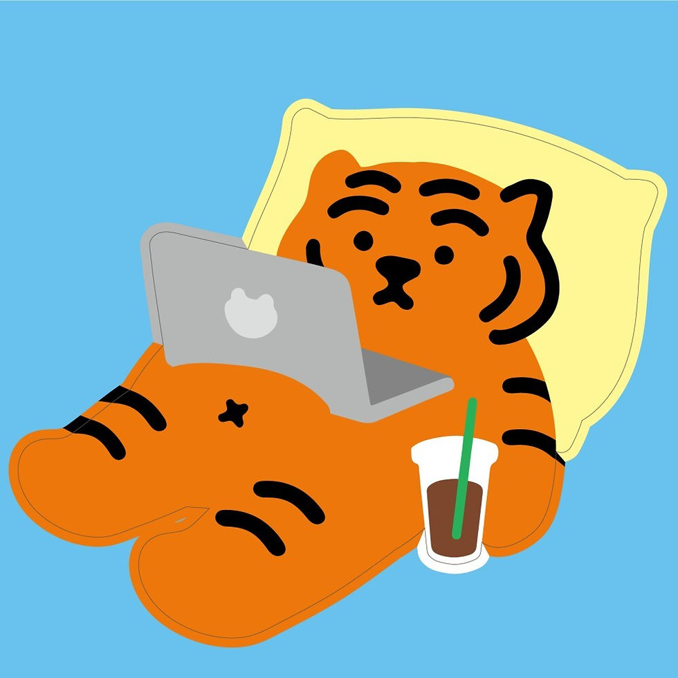 縮圖：Muzik Tiger Stay Home Tiger Big Removable Sticker 貼紙