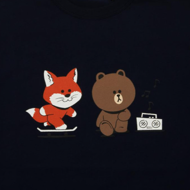 縮圖：Line Friends x Maison Kitsuné Skate Short Sleeves T-Shirt 短袖T裇