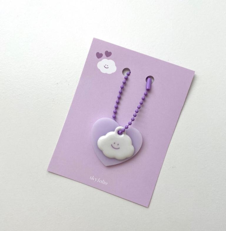 縮圖：Skyfolio Purple Cloud Keyring 鑰匙扣