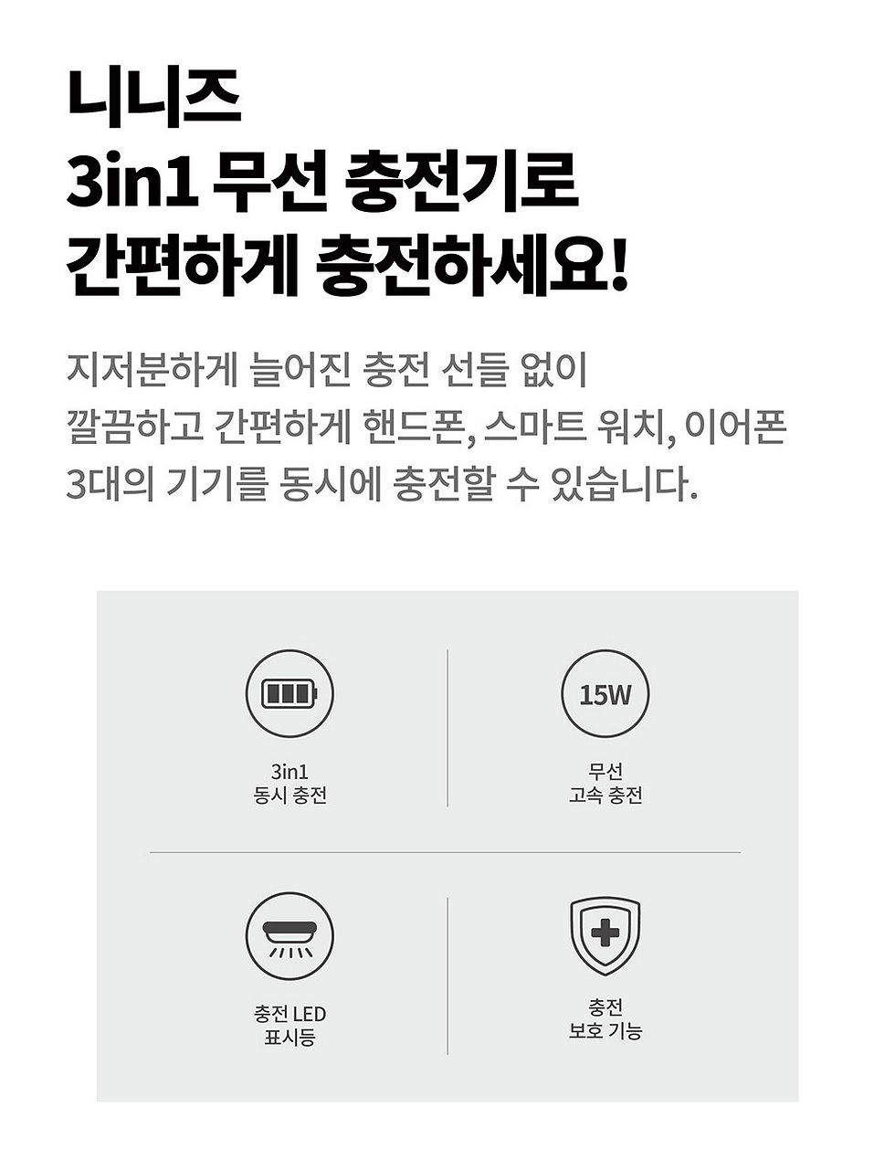 縮圖：Kakao Friends 春植 Wireless Charger 3in1 三合一無線充電器