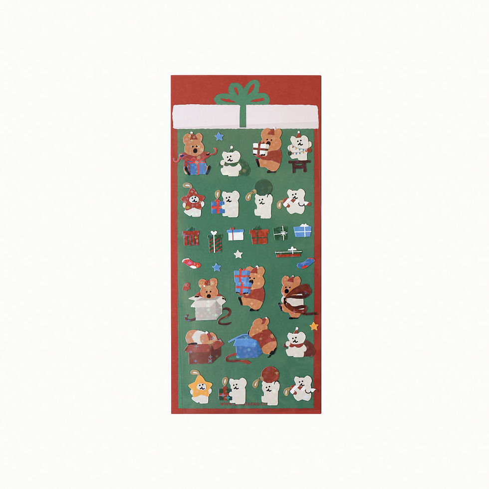 縮圖：【現貨】Dinotaeng Snow in Marshville Glitter Sticker 貼紙