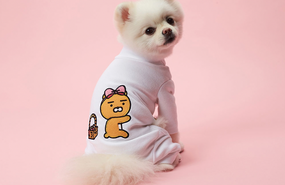 縮圖：Kakao Friends Ryan  Kakao Friends Pet All-In-One 寵物All-In-OneT恤 （S/M/L）