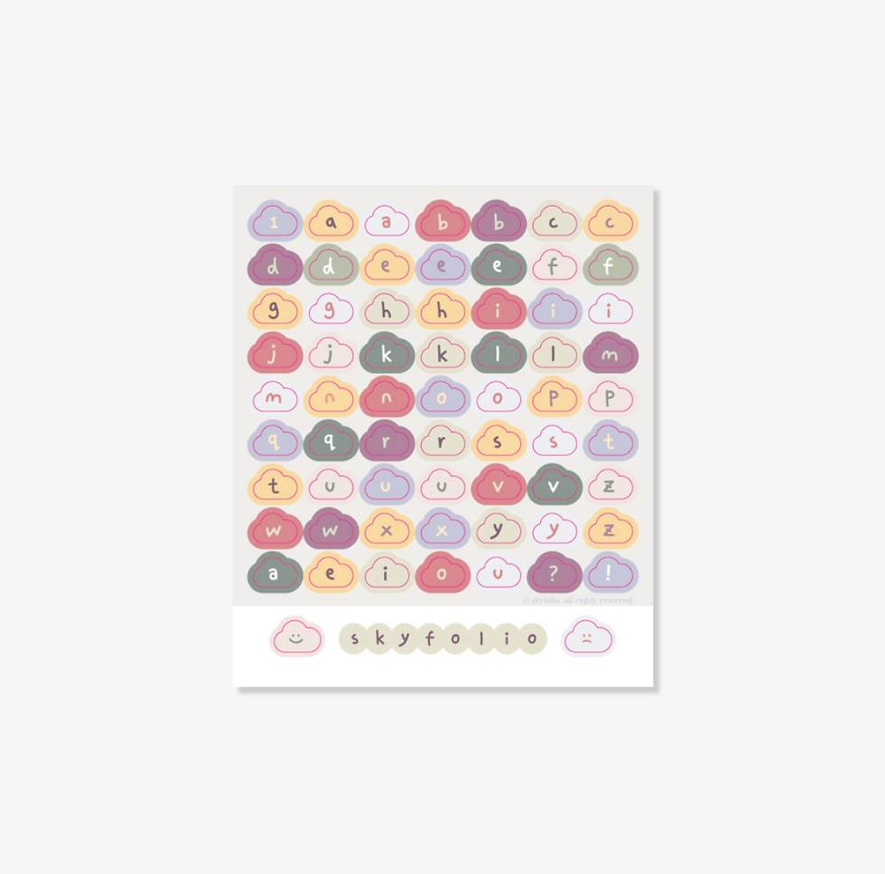 縮圖：Skyfolio Cloud Alphabet Sticker 細階英文字母貼紙