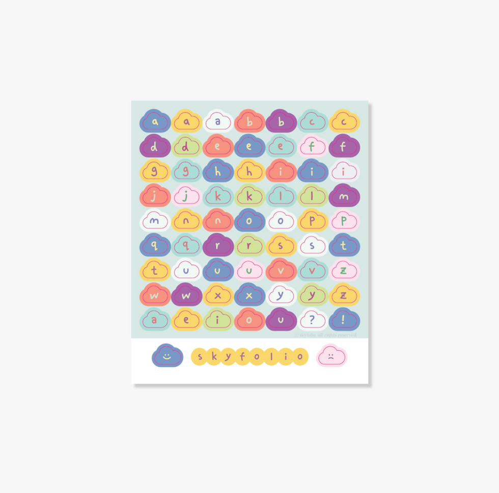 縮圖：Skyfolio Cloud Alphabet Sticker 細階英文字母貼紙
