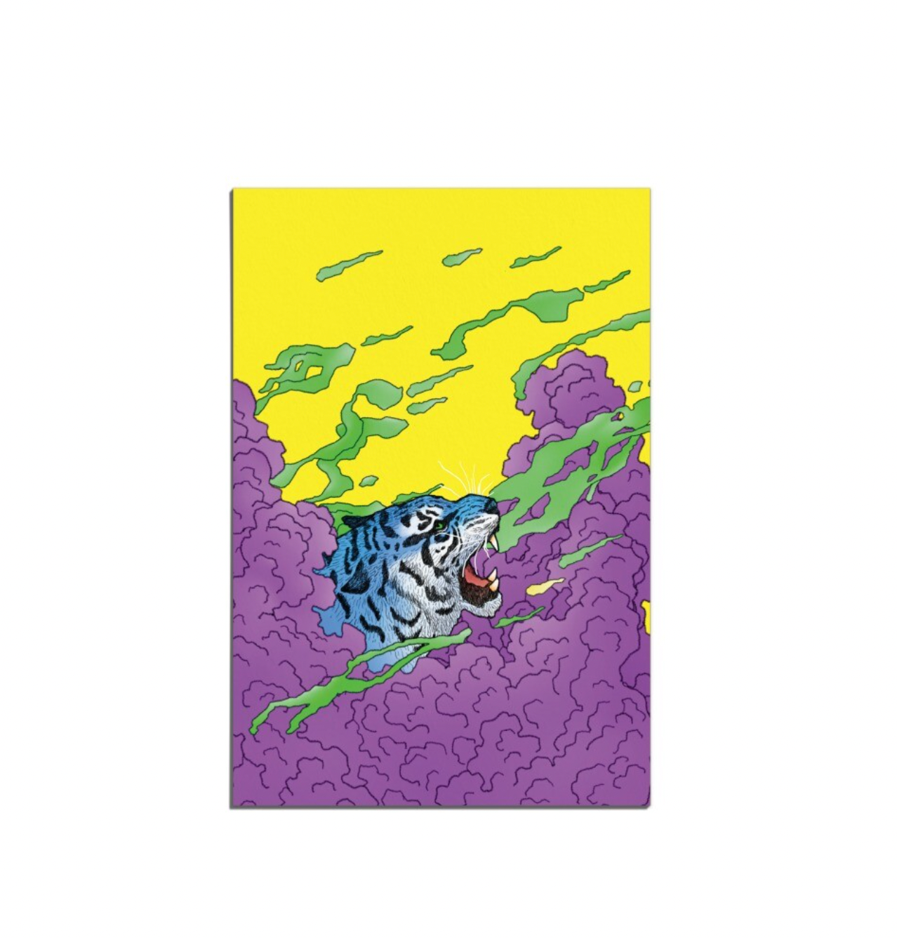 Muzik Tiger Legendary Tiger - Blue Postcard 明信片