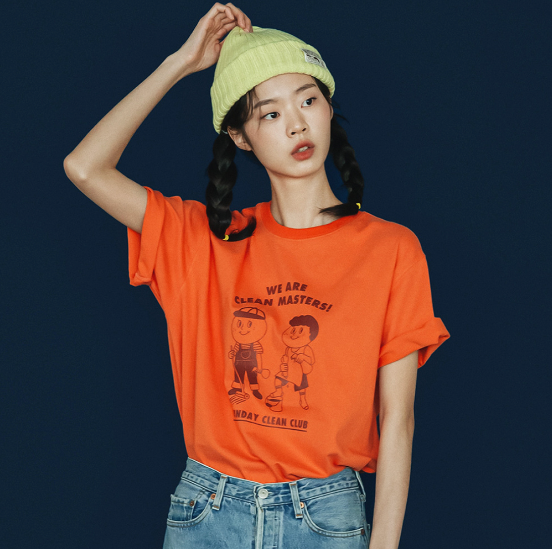 O,LD! T-shirts Clean club 橙色T裇