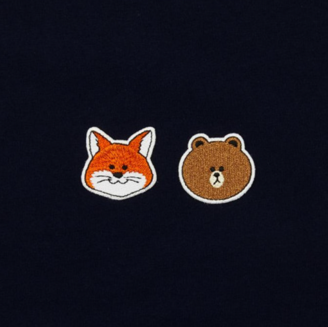 縮圖：Line Friends x Maison Kitsuné Small Patch T-Shirt 短袖T裇