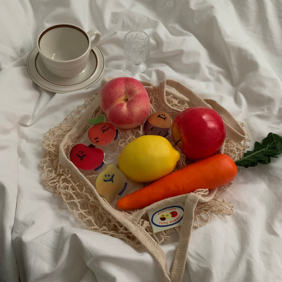 縮圖：Second Morning Semo Market Net Bag 單肩格紋袋