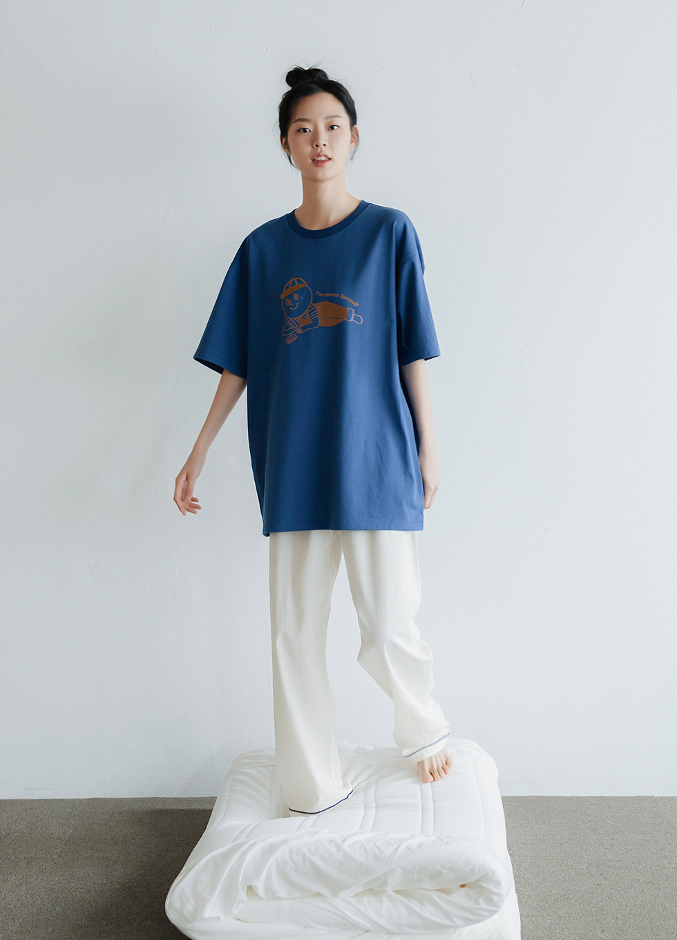 縮圖：O,LD! T-shirts Never Bored 藍色T裇