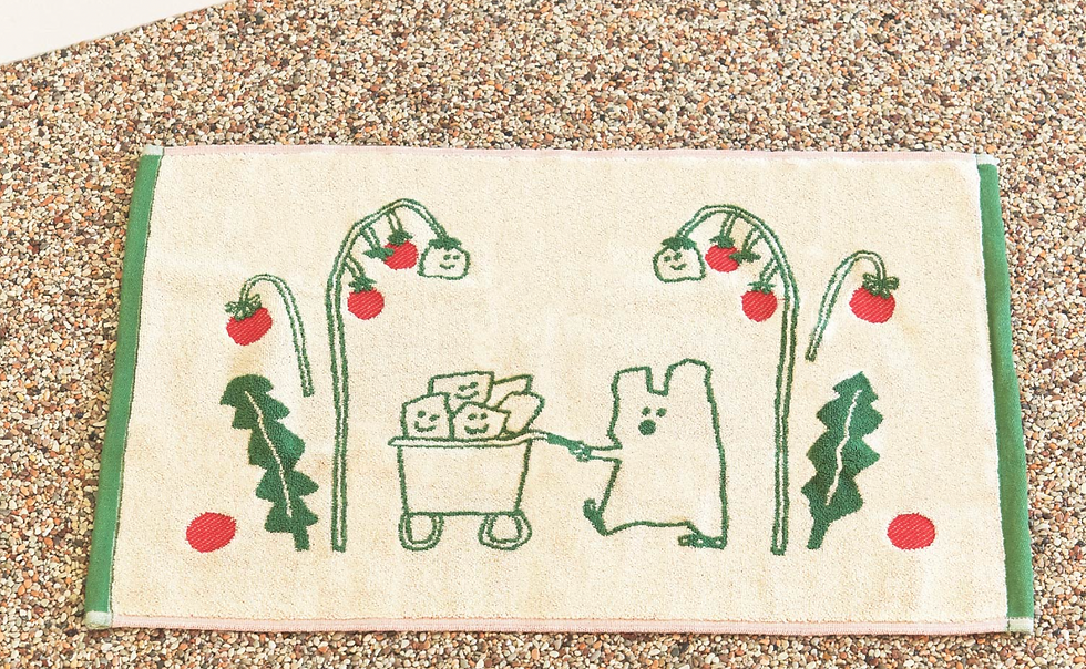 縮圖：Dinotaeng Quokka and Veges Mini Rug 地毯