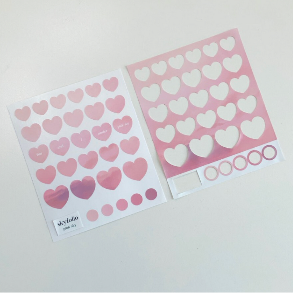縮圖：Skyfolio Sky Sticker Heart - Pink Sky 貼紙