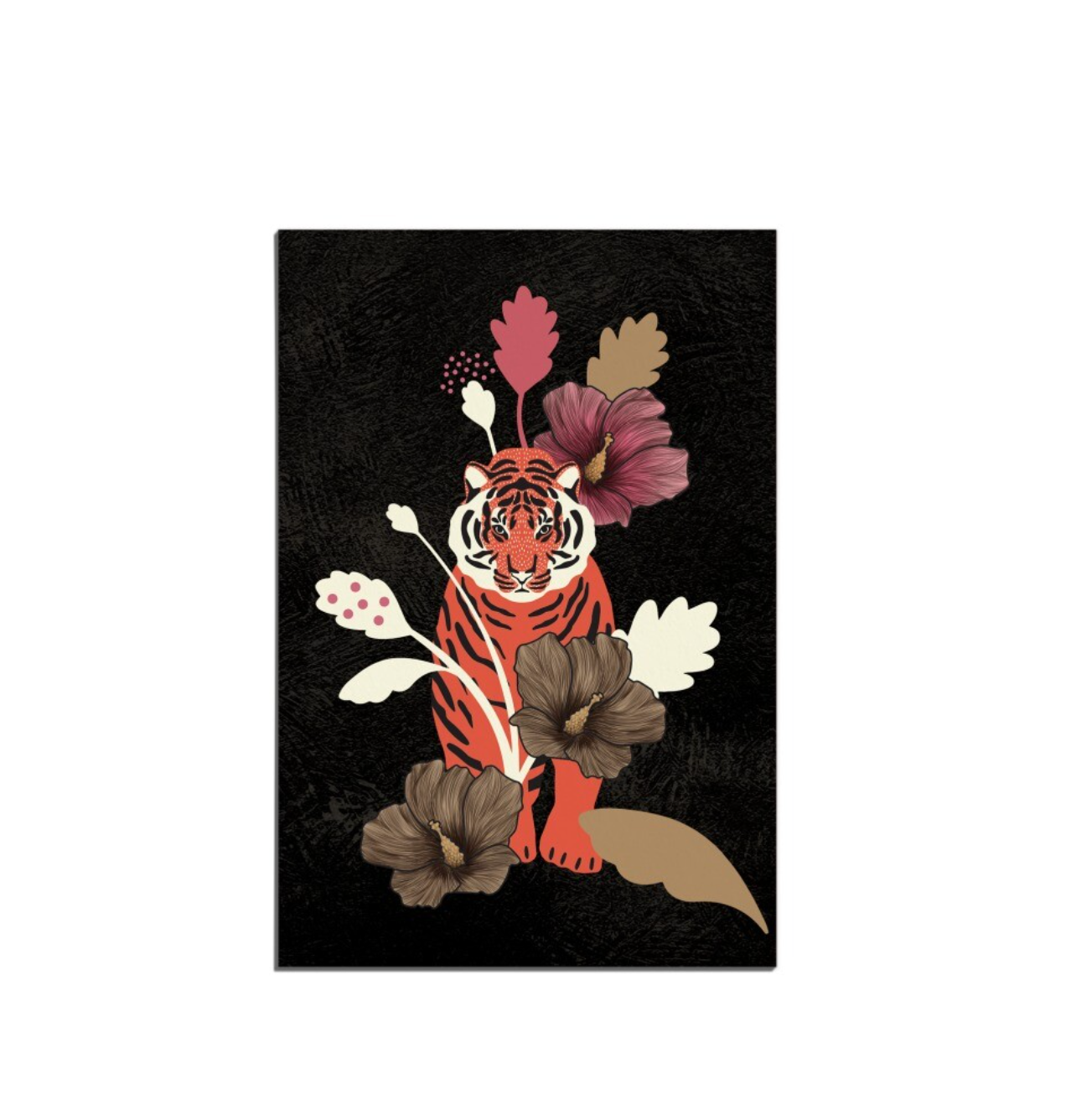 Muzik Tiger Flower Tiger Postcard 明信片
