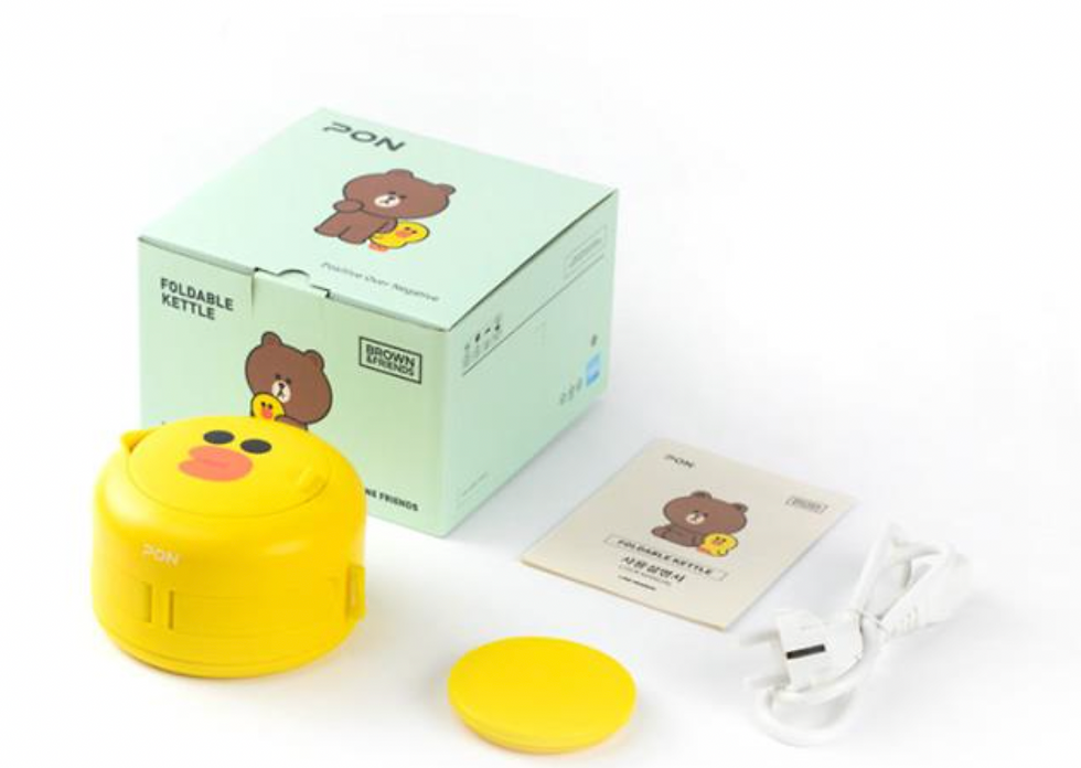 縮圖：Line Friends x Pon Brown Foldable Kettle 旅行用摺疊水壺
