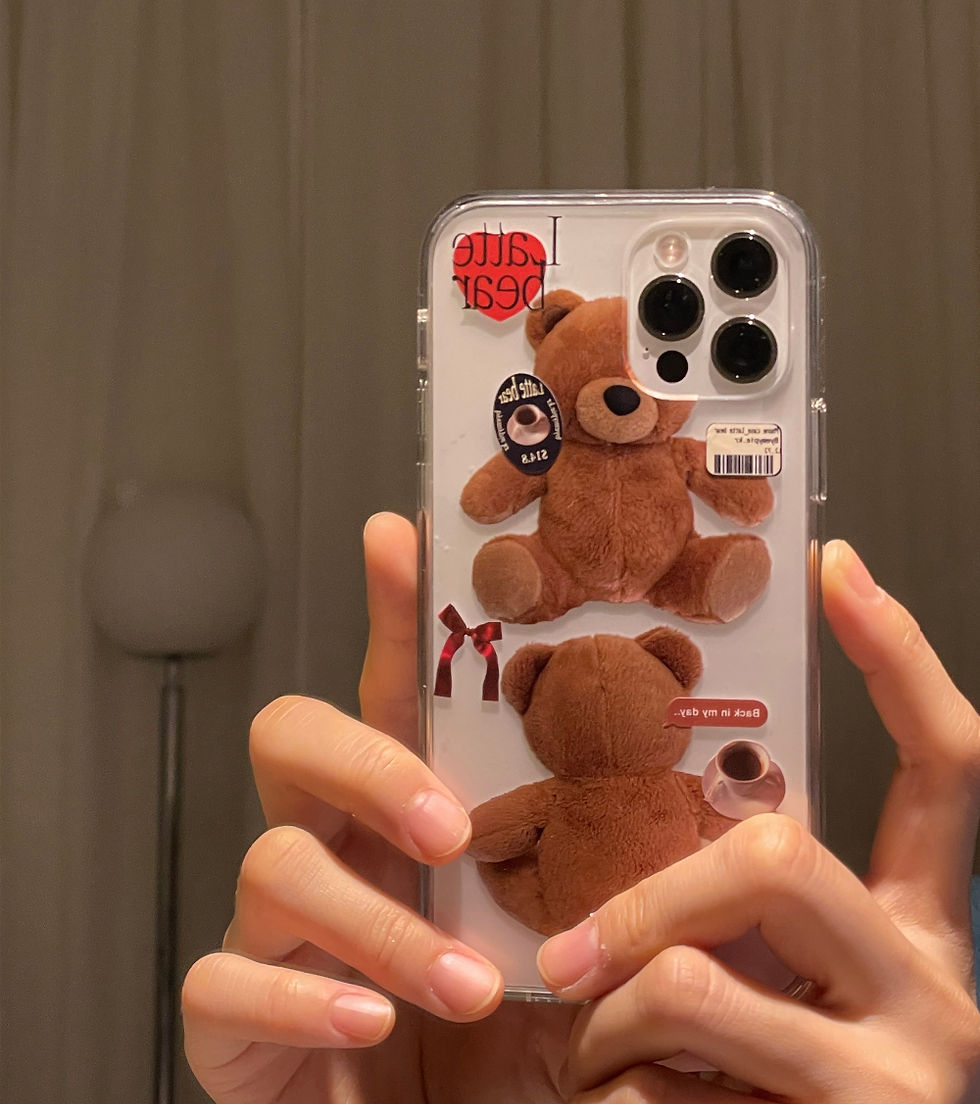 縮圖：Byemypie x Latte Bear Hard Jelly Case 手機保護殼