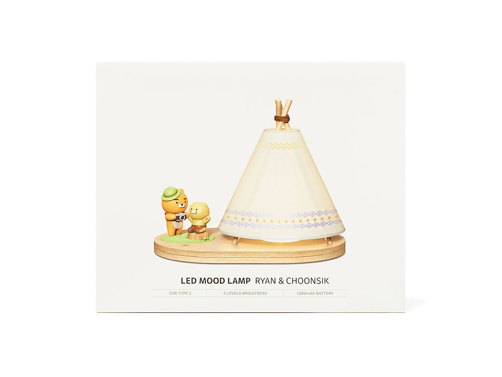 縮圖：Kakao Friends Ryan & 春植 LED Clock Mood Light 燈