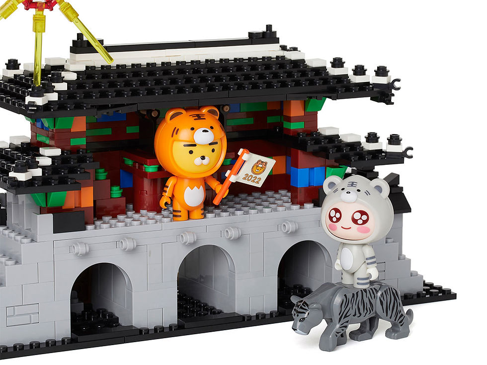 縮圖：【現貨】Kakao Friends Ryan & Apeach 2022 Happy New Year Brick 新年光化門模型