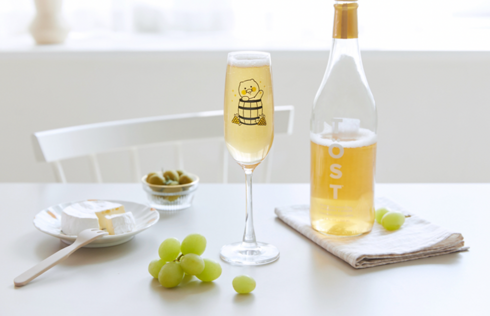 縮圖：Kakao Friends Ryan 春植 Wine Glasses Set 紅酒杯套裝 2P