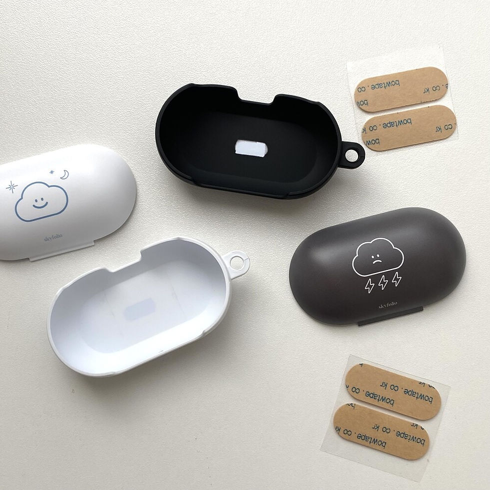 縮圖：Skyfolio Cloud/Gray Line Buds Case 耳機保護殼