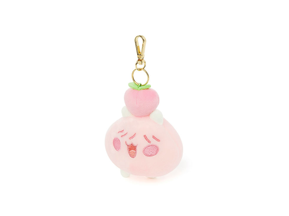 縮圖：Kakao Friends Fur Peachfiv Keychain 鑰匙扣