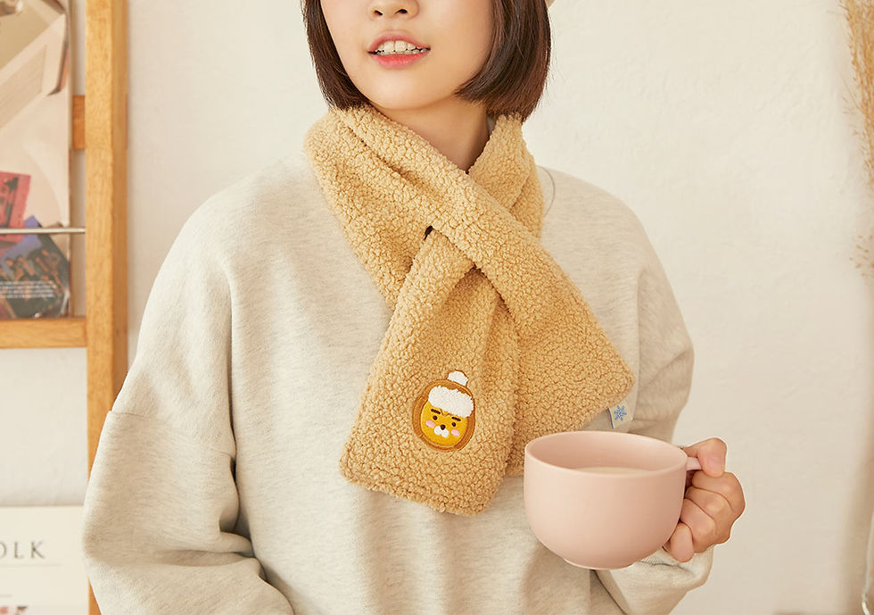 縮圖：Kakao Friends Ryan Snow Village Muffler 雪村蓬鬆圍巾
