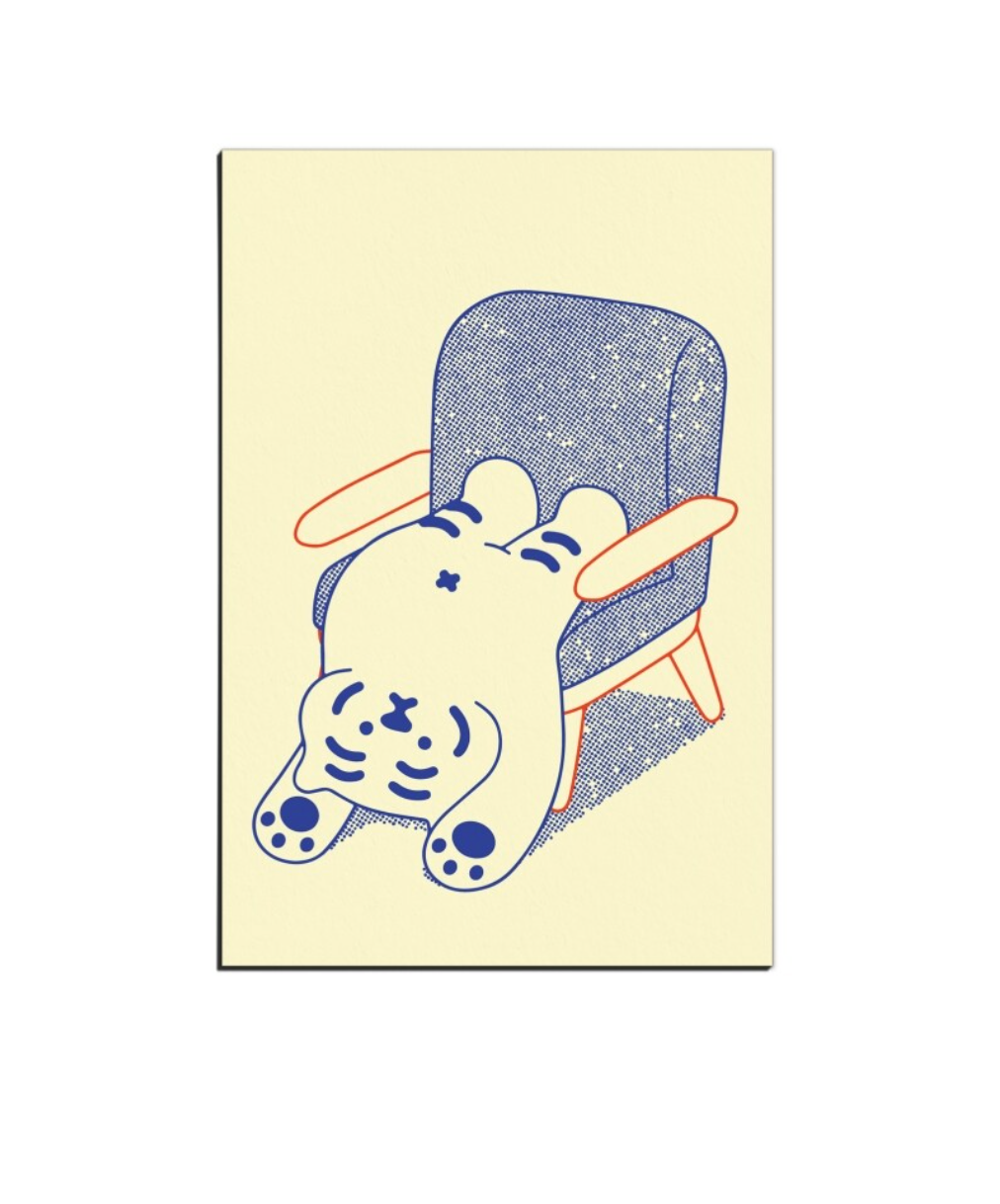Muzik Tiger Postcard 融化的老虎明信片