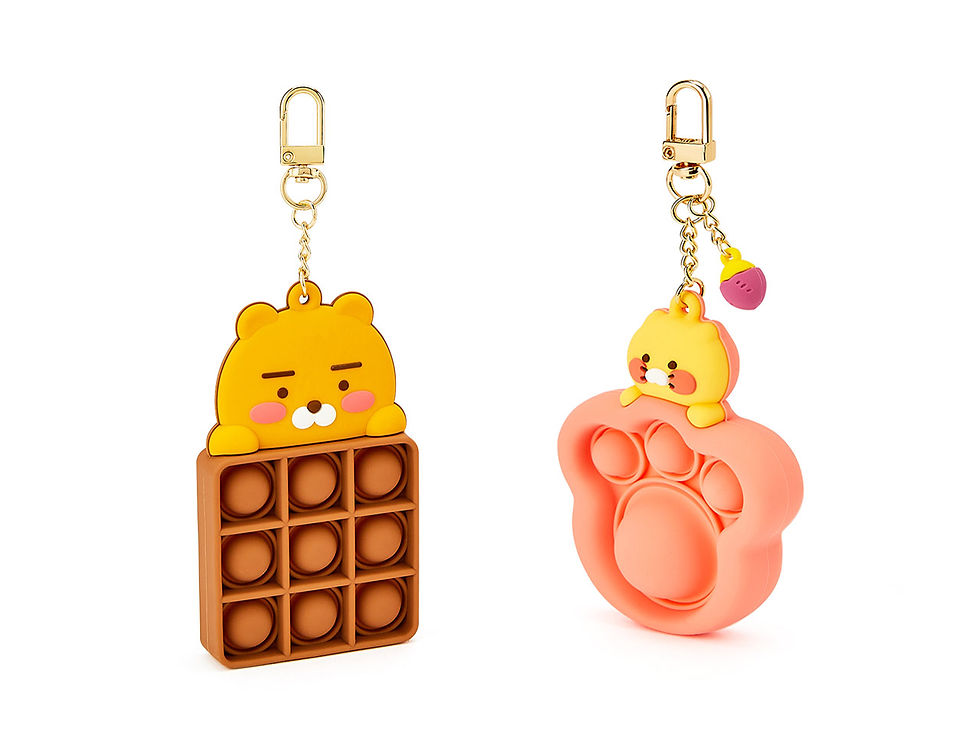 縮圖：Kakao Friends Ryan Push Pop Keyring-Chocolate