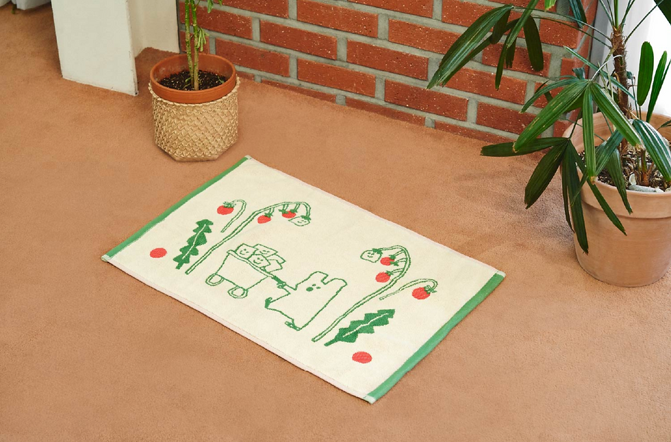 縮圖：Dinotaeng Quokka and Veges Mini Rug 地毯