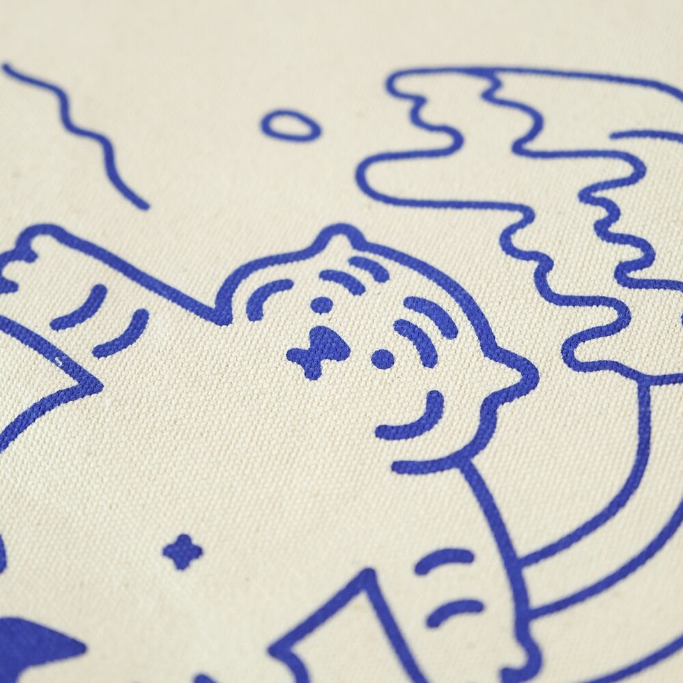 縮圖：Muzik Tiger Surfing Tiger Big Cotton Bag 環保袋