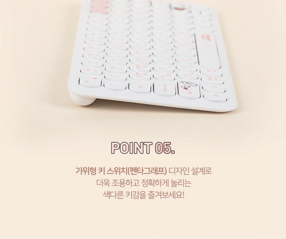縮圖：Line Friends Brown & Cony Multi-Pairing Wireless Keyboard 無線鍵盤