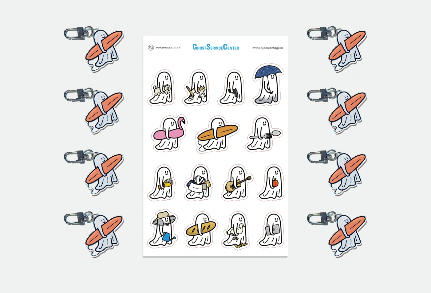 Percentage/Design p/d 幽靈大軍 Ghost Service Center Sticker 貼紙